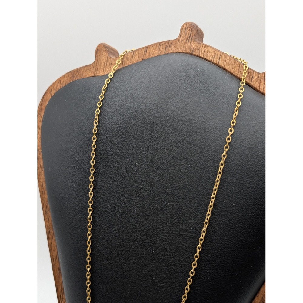 Gold Tone Wire Wrapped Ruth Nameplate Necklace Cursive Script 15 Inch Chain - Picture 4 of 10